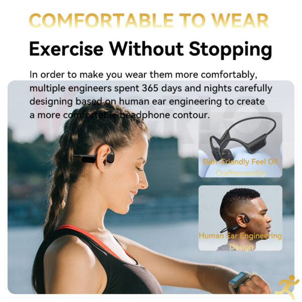 ed8aafcc1b90cf1c Bone Conduction Headphones Bluetooth 5.4 Wireless Earphone IPX8 Waterproof for Swimming Sports Support MP3 Player With 32G RAM
