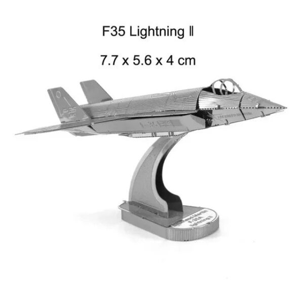 3D Metal Military J-20 J-10B SU-34 KA-50 Fighter UFO RAH-66 Helicopter DIY Handmade Assemble Model Jigsaw Puzzles