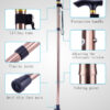 ed9e295dbec26093 Hiking Camping Mountaineering Walking Stick Telescopic Baton Trekking Poles Folding Cane Crutches Pole Unisex