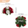 eda4a7e59dde791d NUPTIO Artificial Flower Centrepieces for Tables - 6 Pcs Crimson & White Fake Flowers Roses Balls 9.5in Diameter - Silk Faux Rose Arrangement for Wedding Party Centerpiece Table Decorations