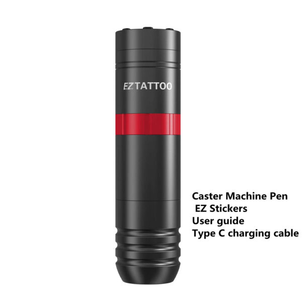 edab42e526c03f21 EZ Caster Wireless Cartridge Tattoo Machine pen Rotaty Battery Pen with Portable Power Pack 1500mAh LED Digital Display