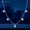 2.5-5CT Tennis Moissanite Necklace Chain for Women Sterling Sier 5mm 6.5 mm Bezel Diamond Necklaces Overlay Style Jewelry