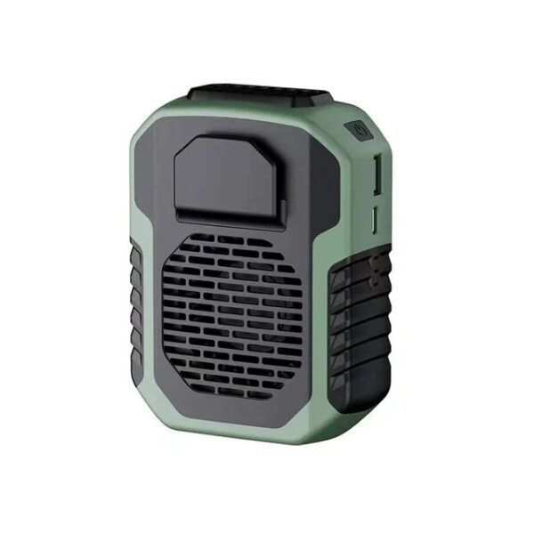 edd64128ecd411f4 Outdoor Waist Mounted Polymer Battery Anti Drop Shock Absorption USB Portable Power Bank with Bladeless Hanging Neck Fan