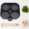 4hole Omelet Pan Frying Pot Thickened Nonstick Egg Pancake Steak Cooking Pans Hamburg Bread Breakfast Maker Induction Cookware