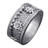 edf60ab30a701436 New 3D Band Ring Ornate Diamond Rotating Gear Spinner Rings Handmade Geometric Mechanical Decompression Anxiety Supplies
