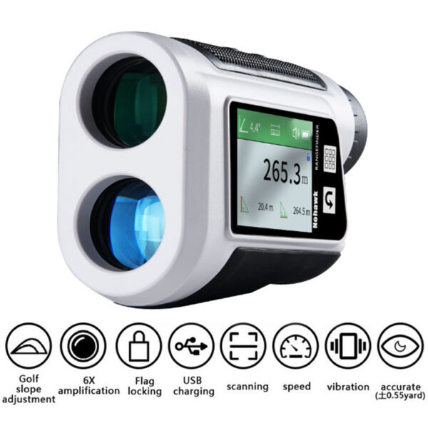 touch screen Range Finder Golf Telescope rechargeable rangefinder LCD Display Laser Distance meter with Flag-Lock 600m