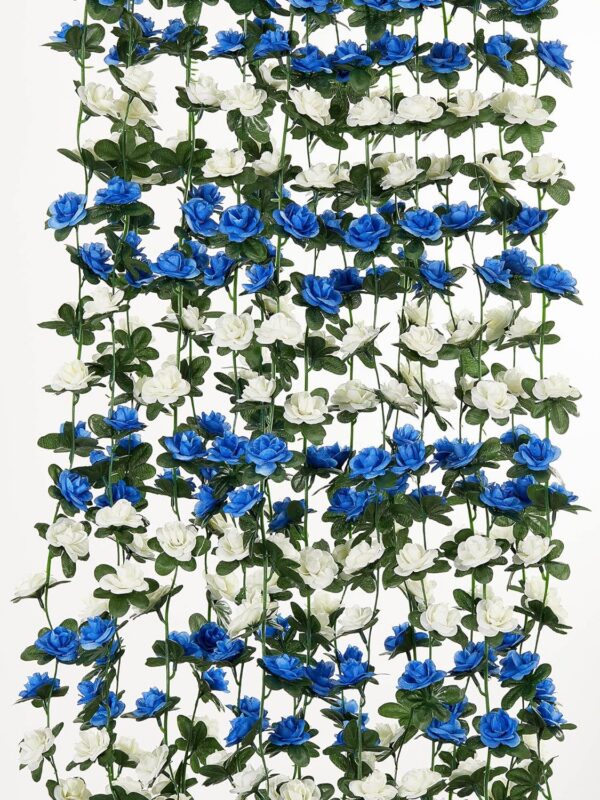 ee141fdb082c9f59 PARTY JOY 5pcs 41Ft Flower Garland Fake Rose Vine Artificial Flowers Hanging Rose Ivy Hanging Baskets Wedding Arch Garden Background Decor