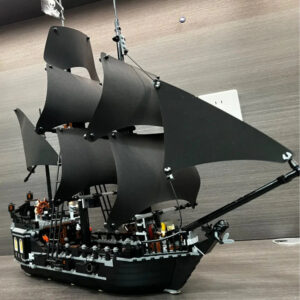 ee22a09f53b6b191 MOC Pirates Of The Caribbean Ship Revenge Warship Black Pearl Sailboat Building Block Bricks MOC 4195 Assembly Toys Kid Gift