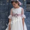 ee24884b73c00073 Flower Girl Long Dresses for Wedding Floral Lace Tulle Floor Length Maxi Kids Bridesmaid Even Ball Gowns Wed Guest
