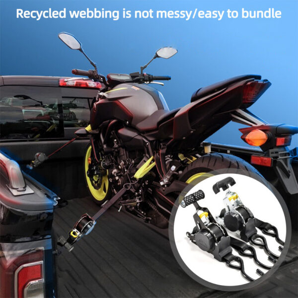 Auto Straps Cargo Tape Retractable Belts Load Lage Tensioner Belt Motorcycles Ratchet Strap For Car