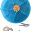 Bird Creative Foraging System Wheel Seed Food Ball Rotate Training Toy for Small and Medium Parrots Parakeet Cockatiel Conure (Clear)