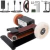 ee34e26a4265fa39 Stand Belt Sander, 350W Stationary Grinder Adjustable Angle Micro Electric Belt Sander with 10-piece sanding belts