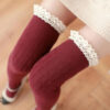 Women Socks 1Pair Thigh High Girls Stockings Lace Winter Warm Sexy Stocking Medias Pantyhose Knee