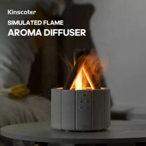 ee3f1d78bc437c5a KINSCOTER Simulated Flame Aroma Diffuser Bonfire Air Humidifier Ultrasonic Cool Mist Maker Fogger LED Essential Oil Lamp Difusor