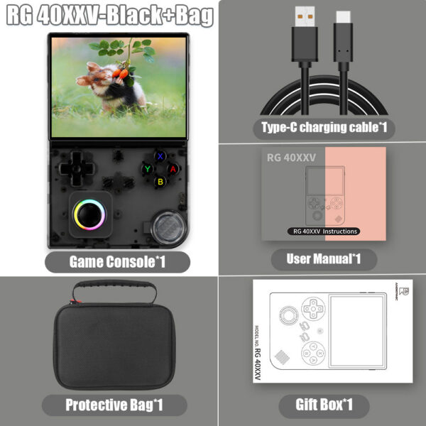 ANBERNIC RG 40XXV 64 Bit ux Retro Handheld Game Console 4.0'' IPS Screen Supports 5G WiFi Bluetooth HD-Support Output RG40XXV