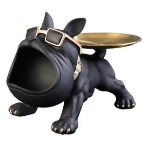 ee419887d7f8d87e VIKAMA Bulldog Storage Ornaments Entrance Door Key Candy Tray Nordic Style Personalized Home Decor