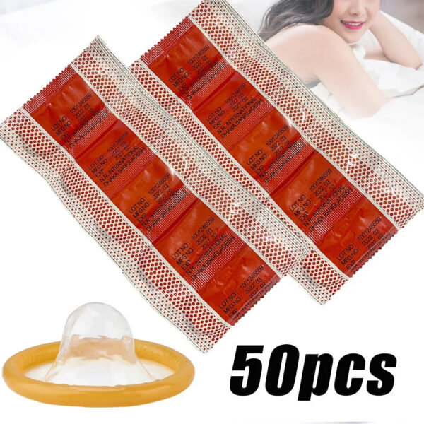 10/30/50pcs Condom 52mm Ultra Thin Cock Penis Sleeve Natural Latex Lubrication Contraception Supplies Adults Safer Sex Products