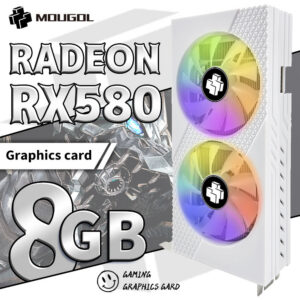 MOUGOL NEW RX580 8G Video GDDR5 Memory Gaming Graphics Card Desktop Computer RGB placa de video AMD Radeon RX 580 8GB GPU
