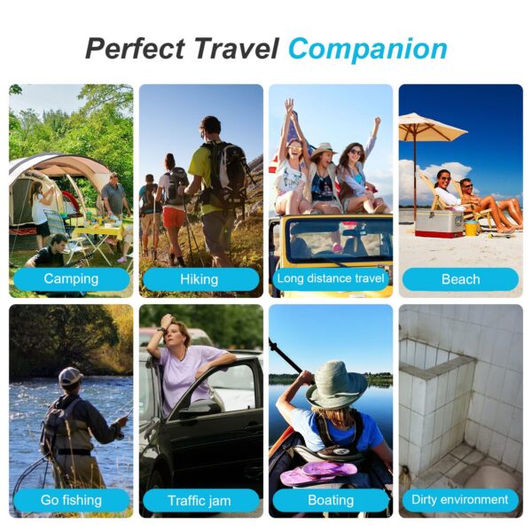 Toilet Portable Adults, Folding Waterproof Porta Potty for Camping, Car, Bucket, Travel, Outdoor, Hiking, Trips, Boat, Beach, Tent