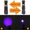 ee771192587704cd UV LED Portable 395nm Black Light Wavelength Violet Flashlight Pet Urine Scorpion Feminine Hygiene Detector Torch