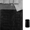 oaskys Double Sleeping Bag for Adults with 2 Pillows - Queen Size XL Waterproof Sleeping Bag for All Season Camping Hiking Backpacking 2 Person Sleeping Bags for Cold Weather & Warm