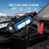 BUVAYE Car Jump Starter Pump Outdoor Power Lamp Portable Air Compressor Multifunctional Tire Iator with EVA Bag