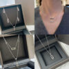 Sterling Sier Classic Fashionable Jewelry Mobile Diamond Women's Necklace Wedding Necklace. Exquisite Gifts