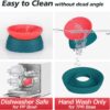 ee8ae208944d99d7 2Pcs Cat Bowls Elevated Cat Food Bowl Adjustable Cat Dish Anti-Slip and Anti-Noise Raised Cat Bowl Protecting Pet’s Spine Thickened Plastic Bowl Suitable for Indoor Cats, 17 Oz