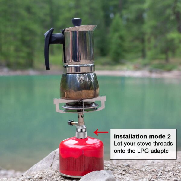 ee8e94d447b8277c Hotop 2 Pieces Camping Stove Adapter 1 Lb Propane Small Tank Input EN417 Lindal Valve Output Outdoor Cylinder LPG Canister Adapter