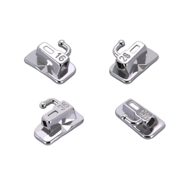 AZDENT 5 Boxes Dental Brackets Orthodontic Braces Passive Self Ligating MIM Monoblock With Buccal Tubes MBT/Roth 0.022 345 Hooks