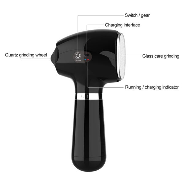 Electric Grinder for Foot Callus Sander Dead Skin Rupture Remover Pedicure with 3 Speeds Rechargeable Feet Heels Grind
