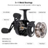 LEOFISHING CNC Ice Fishing Wheel Winter Quick Release Reel 3+1 Metal Spool Coil Smooth Lure Fish Equipment Accessories