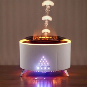 eea80cb324eaa0f8 Diffusers for Essential Oils Large Room Cool-Looking Jellyfish Mist 350ml Aromatherapy Diffuser for Home Bedroom Dropshipping