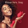 Rose Vibrator - 3in1 Toys Stimulator Women with 9 Tongue Licking & Thrusting Dildo G Spot Vibrators, Adult Anal Sex Toy Games Clitoral Nipple Licker for Woman Man Couples