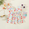 Infants Summer Children Clothes Sweet Baby Girl Dress Korean Style Colorful Flower Dresses Soft Skin-friendly 0-3 Y Kid Toddlers