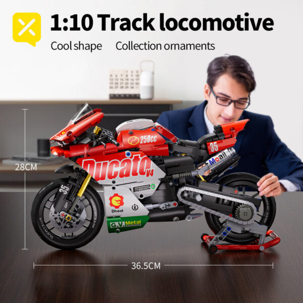 eec53308c2c782a1 ToyX 883pcs Motorcycle Set 1:10 Model Kit Building Block Car for Kid Adults Festive Gifts Christmas Halloween Easter