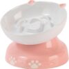 Y YHY Slow Feeder, Elevated Food Bowl Tilted Design for Dog and Cat for Dry and Wet Food