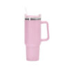 eecdf458caf3584d Ready To Ship 40oz Hot Pink Mugs With Handle Insulated Tumblers Lids Straw Stainless Steel Coffee Thermos Cups
