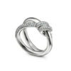 Womens Designer Rope Twisted Diamondless Set with Diamond Popular Fashion Classic Versatile Single Double Ring Multi Size