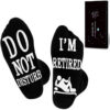 QAPIZM Do Not Disturb I'M Gaming Socks, Men Gifts Ideas Valentines Day Kids