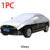 eeefdb01c400e617 Universal Half Car Cover Waterproof Outdoor Cover Oxford Sun Rain Uv Protection Dustproof Snowproof Car Body Cover for SUV Sedan