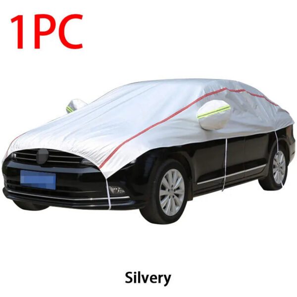 eeefdb01c400e617 Universal Half Car Cover Waterproof Outdoor Cover Oxford Sun Rain Uv Protection Dustproof Snowproof Car Body Cover for SUV Sedan