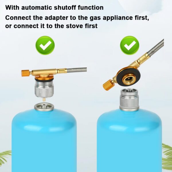 eef1818af36ec08d Adiwo Gas Tank Refill Adapter, Portable Outdoor Gas Tank Refill Adapter, Spiral Valve Adapter, Outdoor Portable Air Pressure Valve Charging Valve, Multi-Function Camping Tank Exhaust Valve