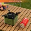 Indwell Camping Stove with Infrared Burner, Single Burner Propane Stove Ultra-Thin Design Adjustable Flame Control Wind-Resistant Portable Gas Cooker for Camping Hiking Outdoor Cooking