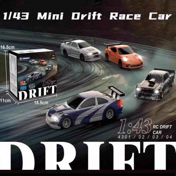 ef212a4556b0bb54 2.4G RC Drift 1/43 4WD Remote Control High Speed Four Wheel Drive Radio Controlled Mini Racing Car Model Boy Toy Gift