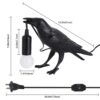 ef229f2984b0321d OVANUS Crow - Raven Lamp Adjustable Brighess with Bulb,Bird lamp,Crow Light for Bedside Bedroom Living Room Decor