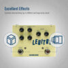 SONICAKE Levitate Dual Footswitch Stompbox Digital Delay and Reverb Guitar Effects Pedal QDS-02
