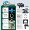 9000W Gaskocher Camping, Winddichter Campingkocher Outdoor Tragbarer Edelstahl Gaskocher für MFS-1a Butan Kartuschen, für Hiking Trekking Picknick, mit Tragekoffer