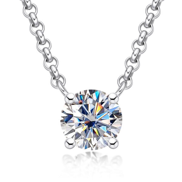 AnuJewel D Color 1ct 2ct 3ct Moissanite Diamond Gold Plated Pendant Necklace For Women Anniversary Gifts Wholesale