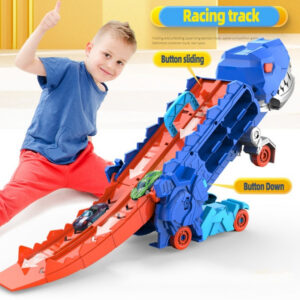 ef51bb2e2830826b New product folding dinosaur Transporter Car Toys compeve game roll to eat & store die-cast cars(Come with2 Metal Cars)